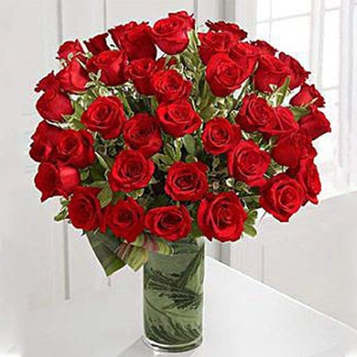 50 Premium Long Stem Roses | Buy Flowers in Dubai UAE | Gifts